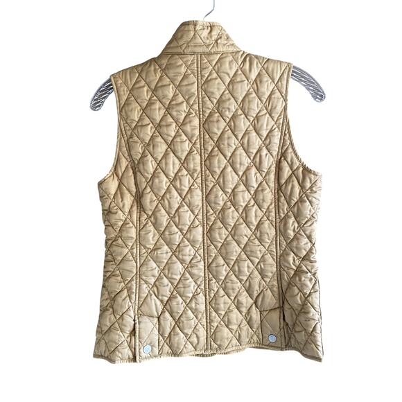 Women's L.L. BEAN Quilted Vest Size XS Tan Lined Insulated Snap Front 0 GCY1 - Picture 8 of 8